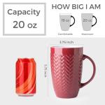 AmorArc Set of 6 Extra Large Coffee Mugs