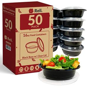Disposable Meal Prep Bowls with Lids - 50 Pack