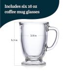 Libbey Kona 6-Piece Clear Coffee Mug Set