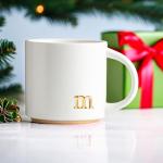 Personalized Monogram Ceramic Coffee Mugs 15 oz