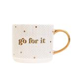 Go For It Motivational Coffee Mug with Gold Handle