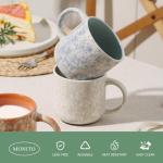 Set of 4 Modern 12 OZ Ceramic Coffee Mugs