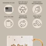 Go For It Motivational Coffee Mug with Gold Handle