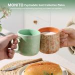 Set of 4 Modern 12 OZ Ceramic Coffee Mugs