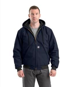Heritage Duck Hooded Work Jacket, Navy