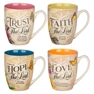 Floral Scripture Coffee & Tea Mug Set