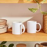 Cricut White Ceramic Mug Blanks - 12 oz (2 Pack)