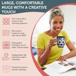 Large Porcelain Coffee Mug Set of 6