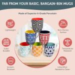 Large Porcelain Coffee Mug Set of 6