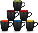 Set of 6 Ceramic 16 Ounce Coffee Mugs
