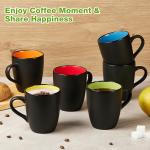 Set of 6 Ceramic 16 Ounce Coffee Mugs