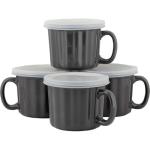 Turquoise 16oz Soup Mugs Set of 4 with Lids