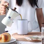 Smilatte 16 OZ White Porcelain Coffee Mug