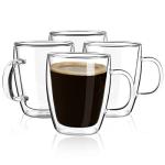 YUNCANG Insulated Double Wall Coffee Mugs (4-Pack)