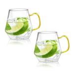 Clear Glass Espresso Cups Set of 2