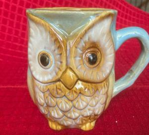 Owl Coloring Coffee Mug - 12 oz, Blue/Green