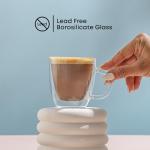 JoyJolt Double Wall Insulated Espresso Mugs - Set of 2