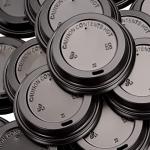 Anti-Spill Black Dome Lids for Coffee Cups
