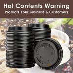 Anti-Spill Black Dome Lids for Coffee Cups