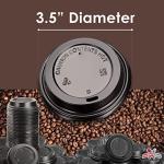 Anti-Spill Black Dome Lids for Coffee Cups