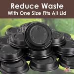 Anti-Spill Black Dome Lids for Coffee Cups
