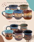 Hummingbirdscape Ceramic Coffee Mug - 14oz
