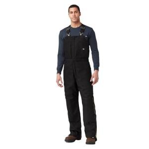 Dickies Insulated Black Bib Overalls for Men
