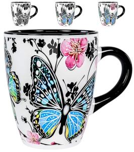 Color Changing Butterfly Ceramic Coffee Mug 12oz
