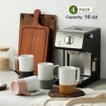 Set of 4 Large Ceramic Coffee Mugs