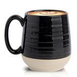 Large 20 oz Black Ceramic Coffee Mug