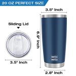 WETOWETO 20oz Insulated Travel Coffee Mug - Navy