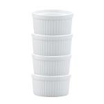 HIC Kitchen 10-Oz Porcelain Souffle Ramekin Set