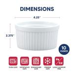 HIC Kitchen 10-Oz Porcelain Souffle Ramekin Set