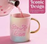 Paris Hilton Gold Handle Ceramic Coffee Mug 16oz