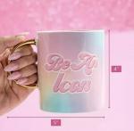 Paris Hilton Gold Handle Ceramic Coffee Mug 16oz