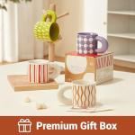 Cute Colorful Coffee Mug with Big Handle 11oz