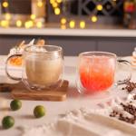 10oz Double Walled Glass Coffee Mugs - 2-Pack