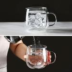 10oz Double Walled Glass Coffee Mugs - 2-Pack
