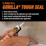 Gorilla Waterproof Silicone Sealant - 10oz Cartridge