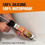 Gorilla Waterproof Silicone Sealant - 10oz Cartridge