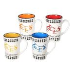 Colorful 16oz Ceramic Coffee Mug Set - 4 Pack