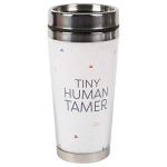 Geometric Cream 16 Ounce Travel Mug Tumbler