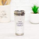 Geometric Cream 16 Ounce Travel Mug Tumbler