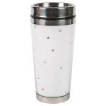 Geometric Cream 16 Ounce Travel Mug Tumbler