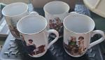 Norman Rockwell Vintage 1982 Coffee Mugs Set