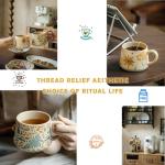 Cute Hand-Painted Floral Ceramic Coffee Mug