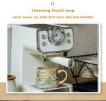 Cute Hand-Painted Floral Ceramic Coffee Mug