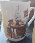 Norman Rockwell Vintage 1982 Coffee Mugs Set