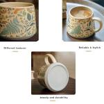 Cute Hand-Painted Floral Ceramic Coffee Mug
