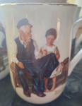Norman Rockwell Vintage 1982 Coffee Mugs Set